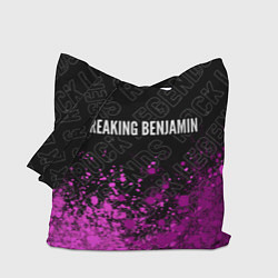 Сумка-шопер Breaking Benjamin rock legends посередине, цвет: 3D-принт