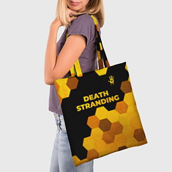 Сумка-шопер Death Stranding - gold gradient посередине, цвет: 3D-принт — фото 2