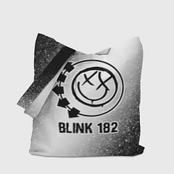 Сумка-шоппер Blink 182 glitch на светлом фоне