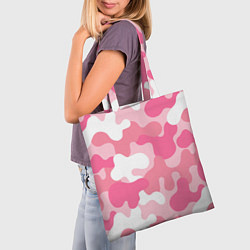 Сумка-шопер Камуфляж розовый, цвет: 3D-принт — фото 2