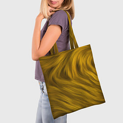 Сумка-шопер Текстура желтой шерсти, цвет: 3D-принт — фото 2