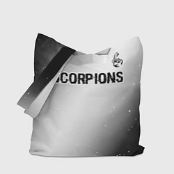 Сумка-шопер Scorpions glitch на светлом фоне посередине, цвет: 3D-принт