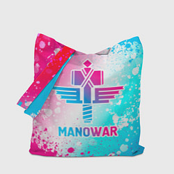 Сумка-шоппер Manowar neon gradient style