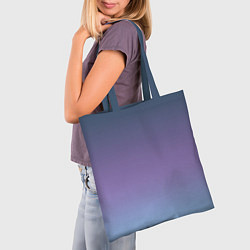 Сумка-шопер Градиент синий фиолетовый голубой, цвет: 3D-принт — фото 2