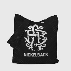 Сумка-шоппер Nickelback glitch на темном фоне