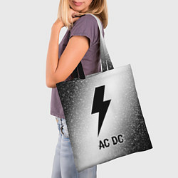 Сумка-шопер AC DC glitch на светлом фоне, цвет: 3D-принт — фото 2