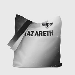 Сумка-шопер Nazareth glitch на светлом фоне посередине, цвет: 3D-принт