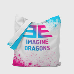 Сумка-шоппер Imagine Dragons neon gradient style