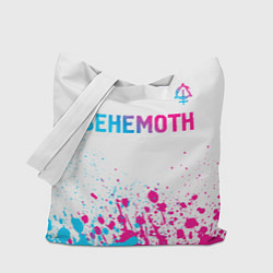 Сумка-шопер Behemoth neon gradient style посередине, цвет: 3D-принт