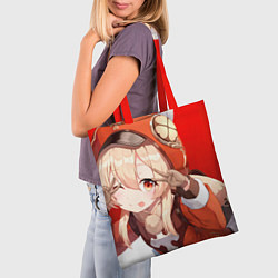 Сумка-шопер Genshin Impact Кли подмигивающая, цвет: 3D-принт — фото 2