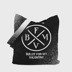 Сумка-шоппер Bullet For My Valentine glitch на темном фоне