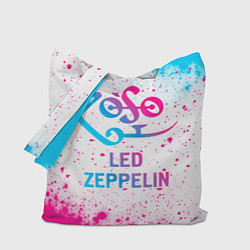 Сумка-шоппер Led Zeppelin neon gradient style