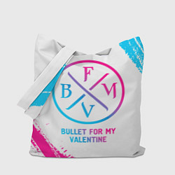 Сумка-шоппер Bullet For My Valentine neon gradient style