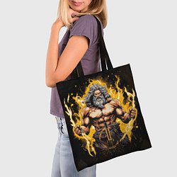 Сумка-шопер Древнегреческий бог молний и грома Зевс, цвет: 3D-принт — фото 2