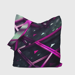 Сумка-шопер Фиолетовая абстрактная конструкция, цвет: 3D-принт