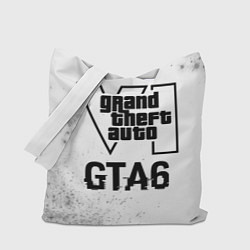 Сумка-шопер GTA6 glitch на светлом фоне, цвет: 3D-принт