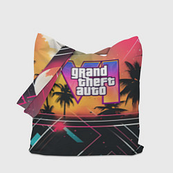 Сумка-шоппер GTA 6 night logo