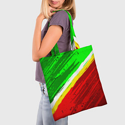 Сумка-шопер Расцветка Зеленоградского флага, цвет: 3D-принт — фото 2