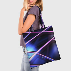 Сумка-шопер Фиолетовая геометрическая абстракция, цвет: 3D-принт — фото 2