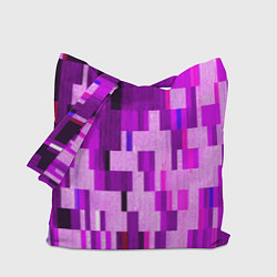 Сумка-шопер Розовый глитч, цвет: 3D-принт