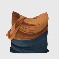 Сумка-шопер Оранжевая и синяя абстракция, цвет: 3D-принт