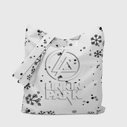 Сумка-шопер Linkin park текстура зима рок, цвет: 3D-принт