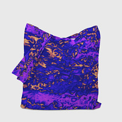Сумка-шопер Абстракция золото и фиолетовый, цвет: 3D-принт
