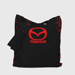 Сумка-шопер Mazda краски красные штрихи, цвет: 3D-принт