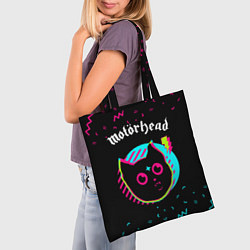 Сумка-шопер Motorhead - rock star cat, цвет: 3D-принт — фото 2