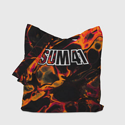 Сумка-шопер Sum41 red lava, цвет: 3D-принт