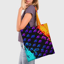 Сумка-шопер Brawl stars neon logo kids, цвет: 3D-принт — фото 2