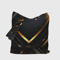 Сумка-шопер Gold luxury black abstract, цвет: 3D-принт