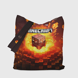 Сумка-шоппер Огненный minecraft лого