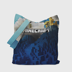Сумка-шоппер Minecraft лого и горы