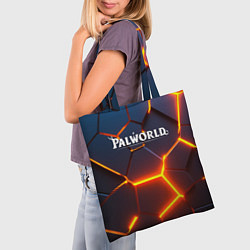 Сумка-шопер Palworld logo разлом плит, цвет: 3D-принт — фото 2