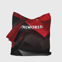 Сумка-шоппер Palworld red black abstract