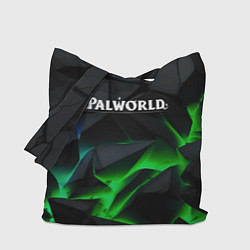 Сумка-шоппер Palworld объемные зеленые камни