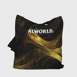 Сумка-шоппер Palworld логотип золотая пыльца