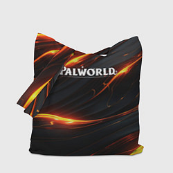 Сумка-шоппер Palworld логотип янтарные волны