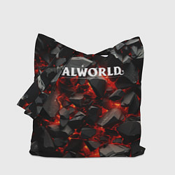 Сумка-шоппер Palworld логотип взрыв объемных камней