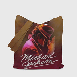 Сумка-шопер Michael Jackson нарисованный кистью, цвет: 3D-принт