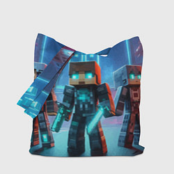 Сумка-шоппер Minecraft - ai art neon