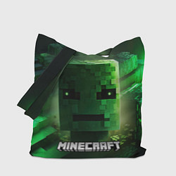 Сумка-шоппер Minecraft зеленая голова