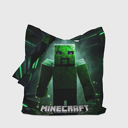 Сумка-шоппер Minecraft зеленый злой персонаж