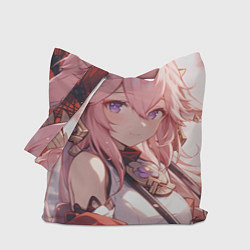 Сумка-шоппер Genshin Impact Яэ Miko smile