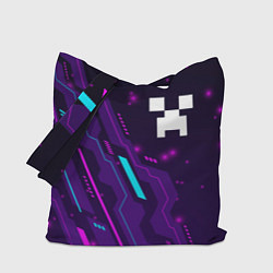 Сумка-шопер Minecraft neon gaming, цвет: 3D-принт