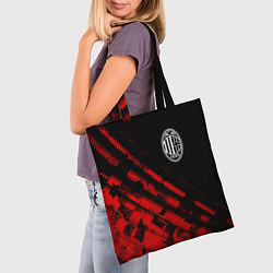 Сумка-шопер AC Milan sport grunge, цвет: 3D-принт — фото 2
