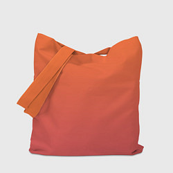Сумка-шопер Градиент оранжево-розовый, цвет: 3D-принт
