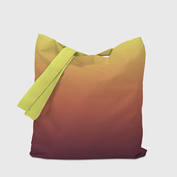 Сумка-шопер Градиент приглушённый жёлто-бордовый, цвет: 3D-принт