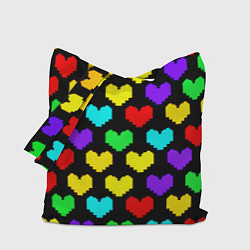Сумка-шопер Undertale heart pattern, цвет: 3D-принт